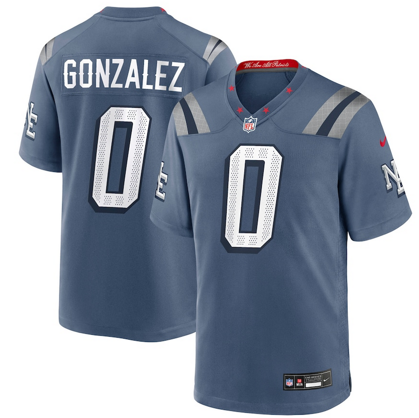 Men New England Patriots #0 Gonzalez Nike 2025 Rivalries blue Limited Jersey->new england patriots->NFL Jersey
